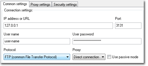 Wenn FTPGetter eine Verbindung zum Lokalhost aufbaut, leitet PuTTY diese Verbindung durch den sicheren SSH-Tunnel zum Remote-FTP-Server weiter