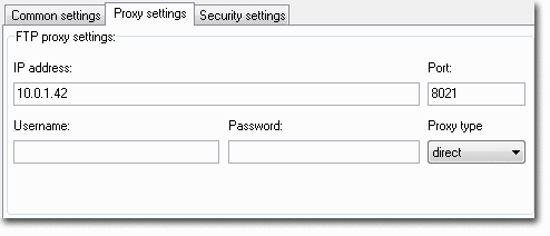 Si FTPGetter se connecte au ftp server au travers d’un proxy - paramètrez l’adresse du proxy, son port, le nom d’utilisateur et le mot de passe ici